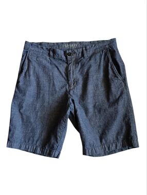 OLD NAVY Men's Chambray Shorts Dark Blue Cotton Sz 34